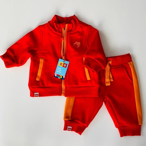 Lego | Jogger Track Jacket Embroidered Brick Set NWT 0-3 Months - Picture 1 of 8